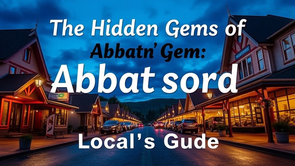 The Hidden Gems of Abbotsford: A Local's Guide