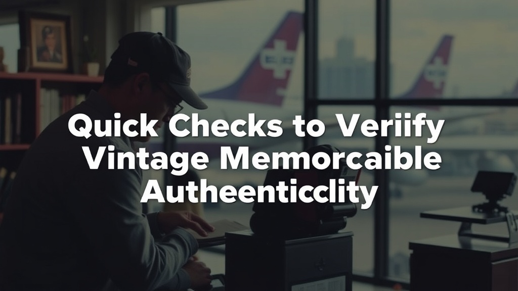 Quick Checks to Verify Vintage Airline Memorabilia Authenticity