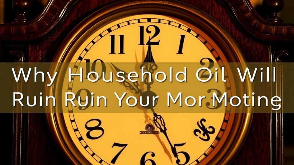 Why Household Oil Will Ruin Your Antique Clock Movement