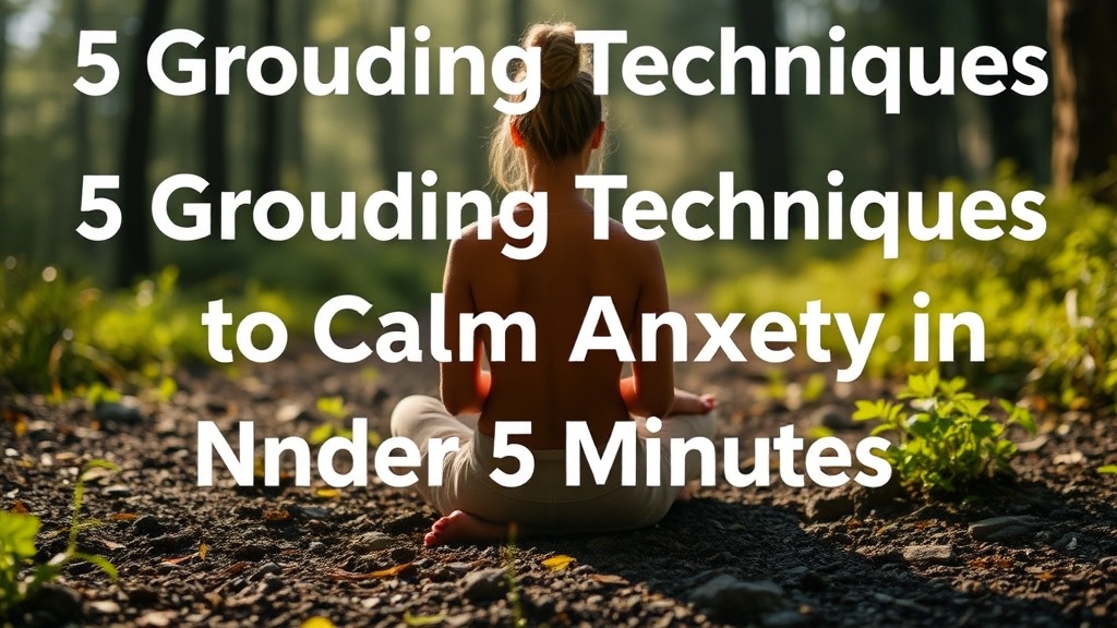 5 Grounding Techniques to Calm Anxiety in Under 5 Minutes