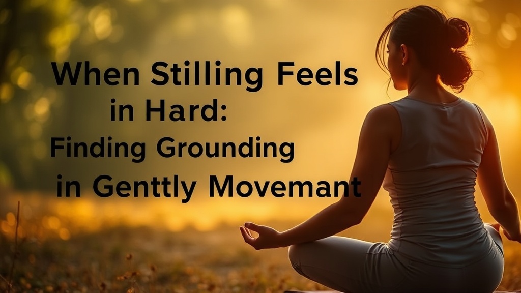 When Stillness Feels Hard: Finding Grounding in Gentle Movement