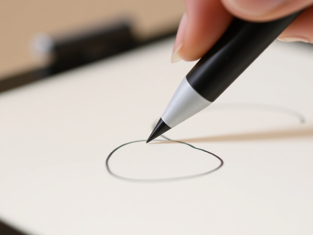 Apple Pencil drawing digital illustration on iPad screen close-up