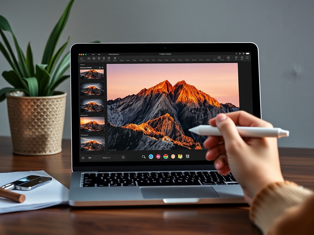creative professional editing photos across MacBook and iPad with Apple Pencil smooth workflow