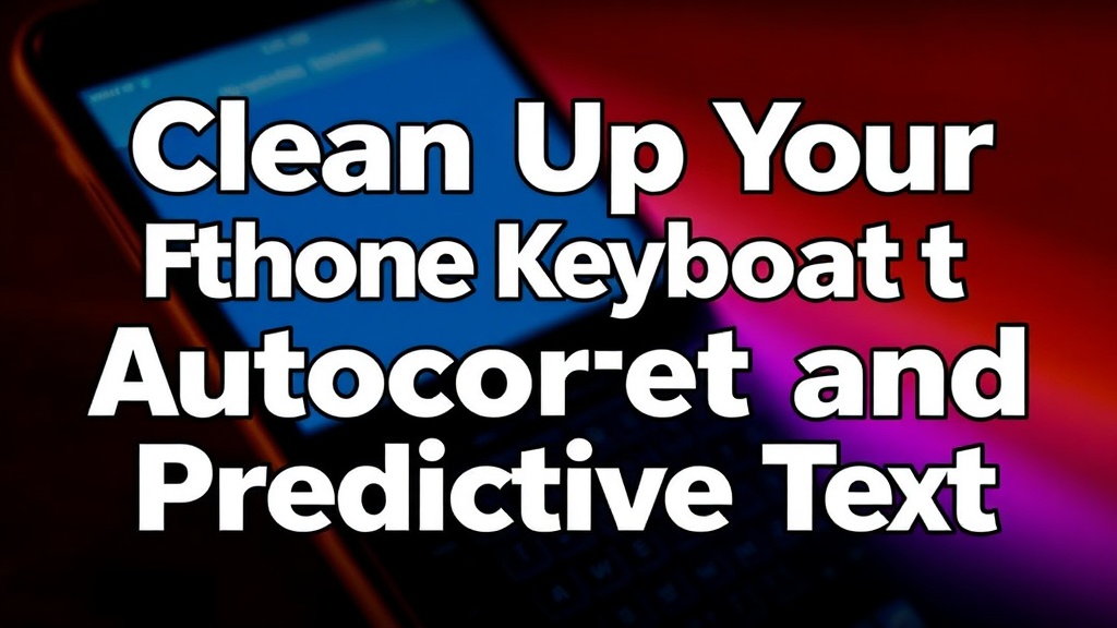 Clean Up Your iPhone Keyboard Autocorrect and Predictive Text