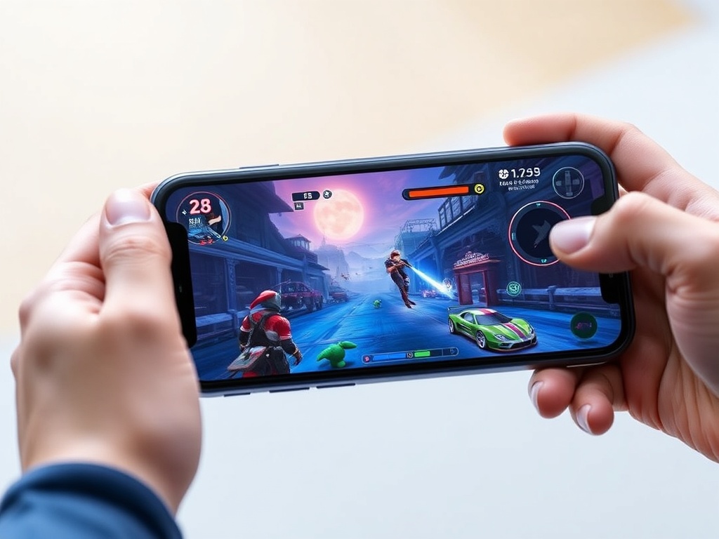 mobile gaming on iPhone 15 Pro high fidelity graphics handheld console quality