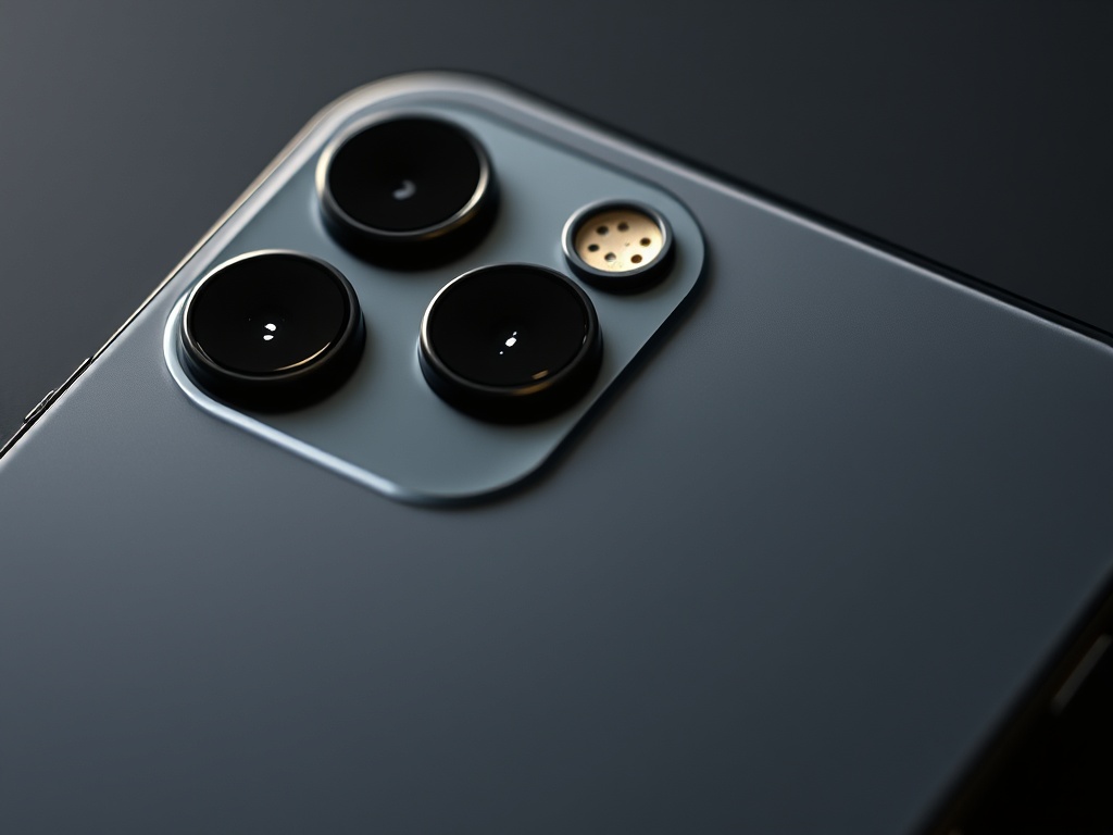 ultra detailed iPhone 15 Pro titanium finish close-up soft lighting premium feel