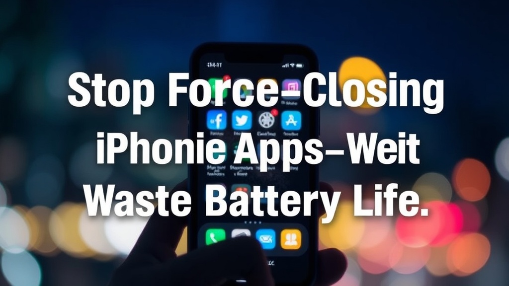 Stop Force-Closing iPhone Apps—It Wastes Battery Life