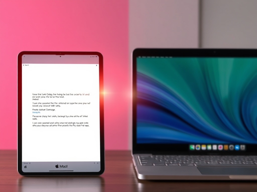 copy paste action between iPad and Mac, glowing clipboard visual effect