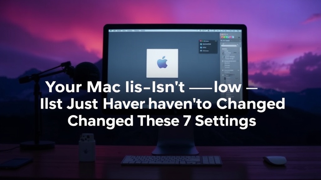 Your Mac Isn't Slow—You Just Haven't Changed These 7 Settings