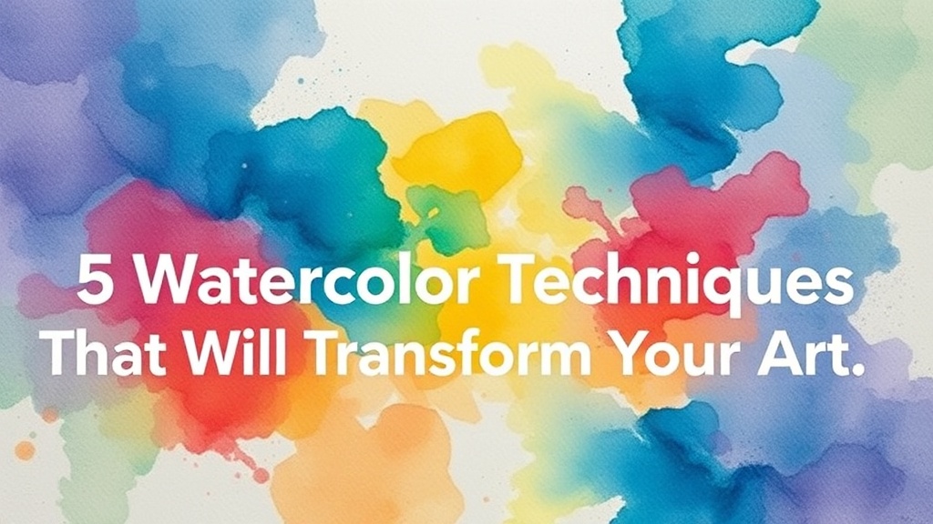 5 Watercolor Techniques That Will Transform Your Art