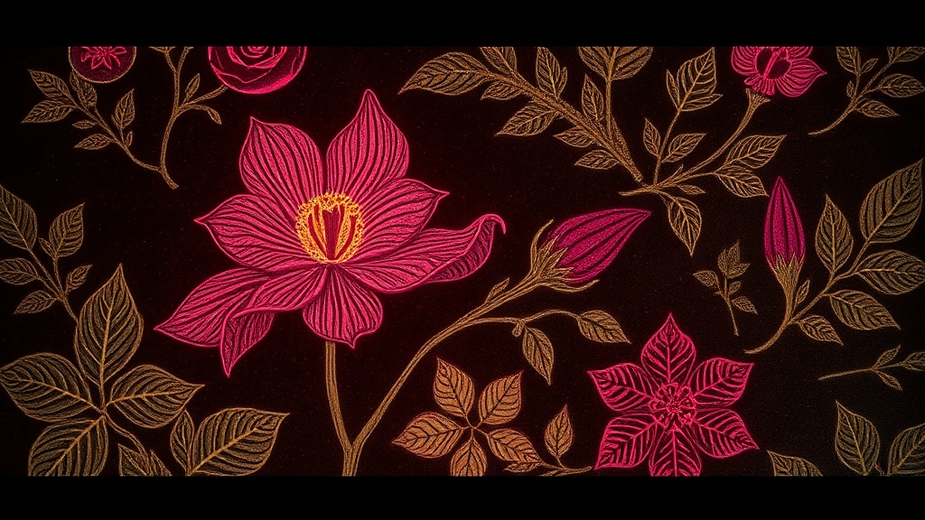 Etched in Light: Sculpting Botanical Textures with Drypoint Engraving