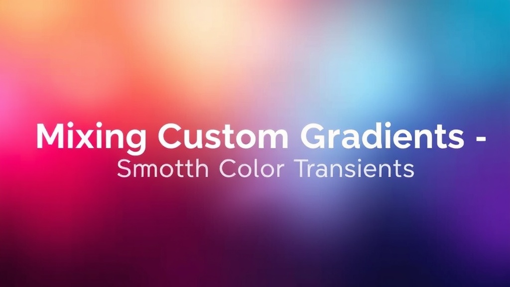 Mixing Custom Gradients for Smooth Color Transitions