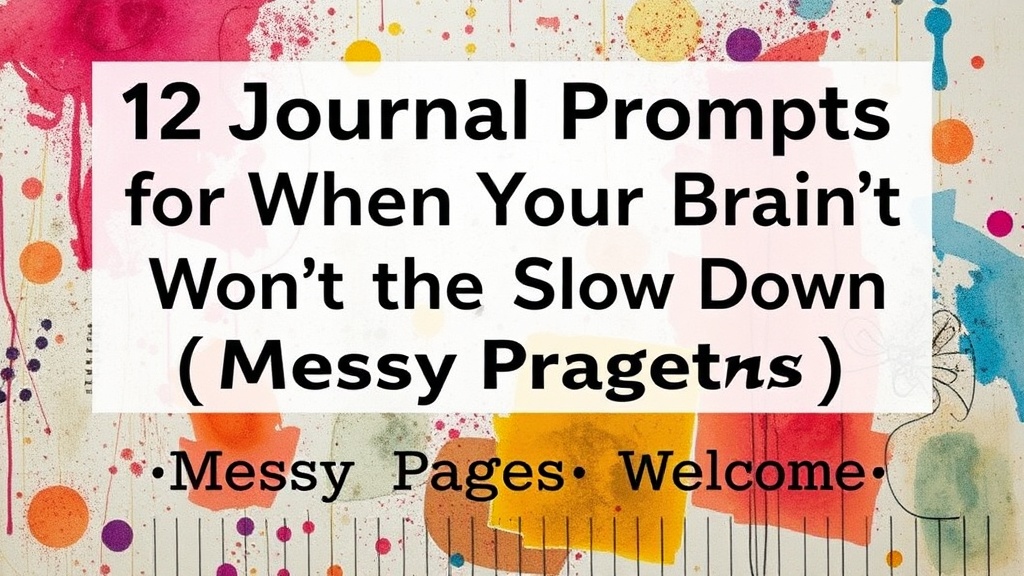 12 Art Journal Prompts for When Your Brain Won’t Slow Down (Messy Pages Welcome)