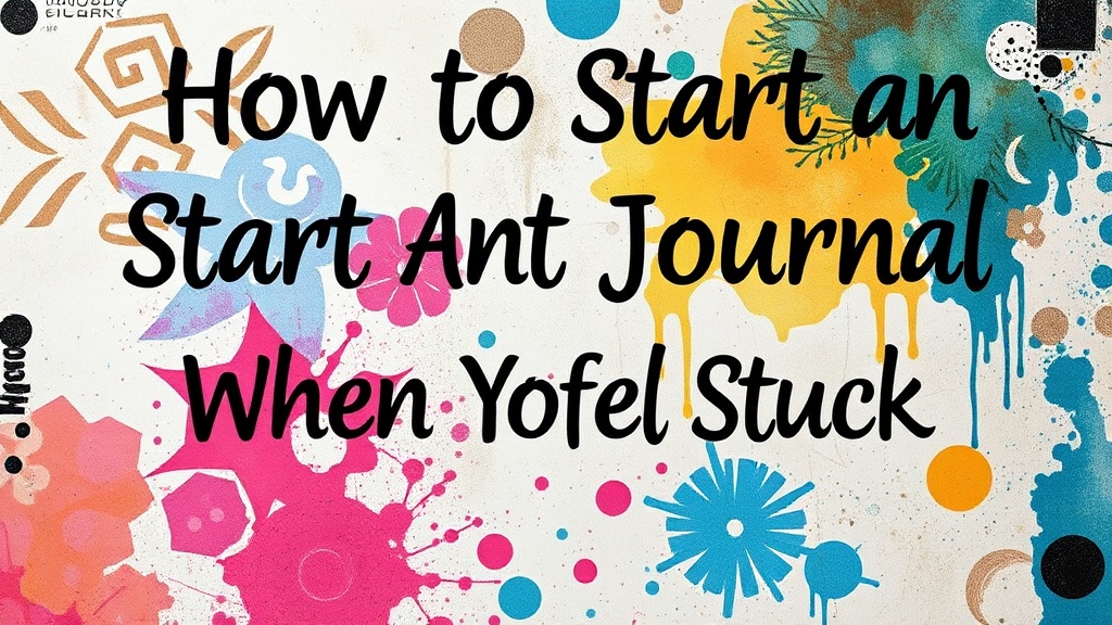 How to Start an Art Journal When You Feel Stuck (A Gentle, Messy Beginner Guide)