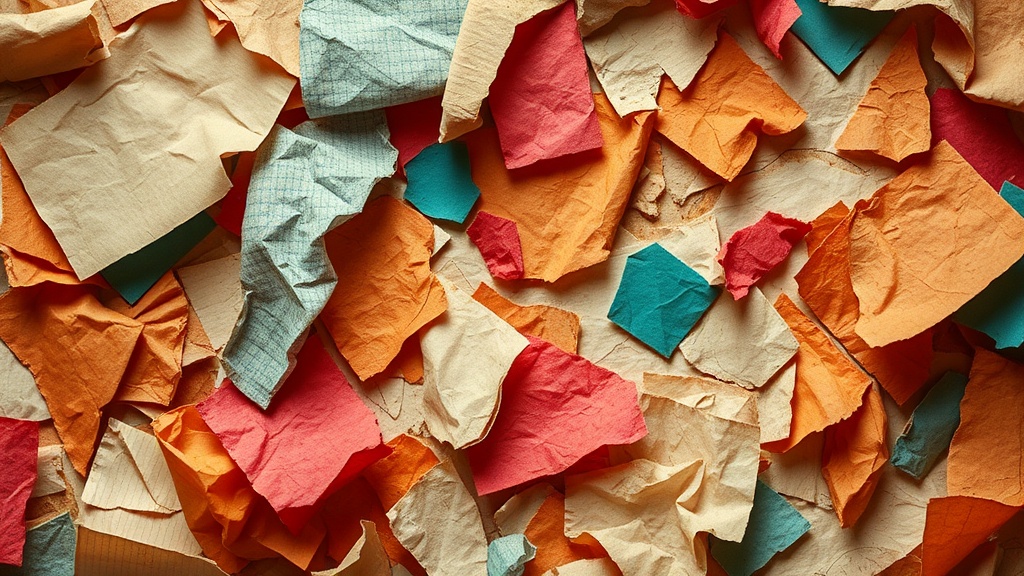 Use Found Paper Scraps to Build Visual Texture