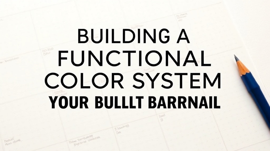 Building a Functional Color System for Your Bullet Journal