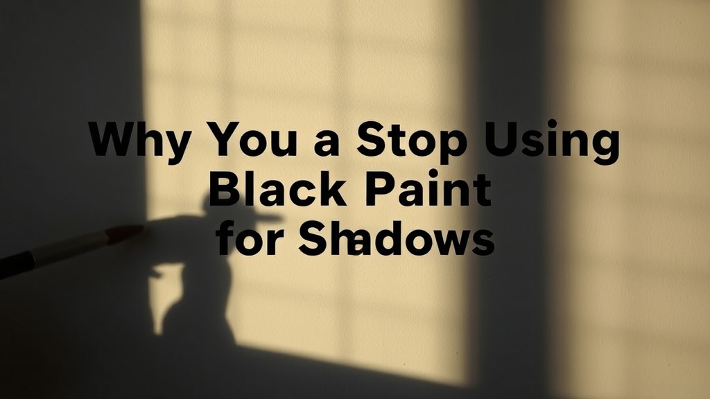 Why You Should Stop Using Black Paint for Shadows