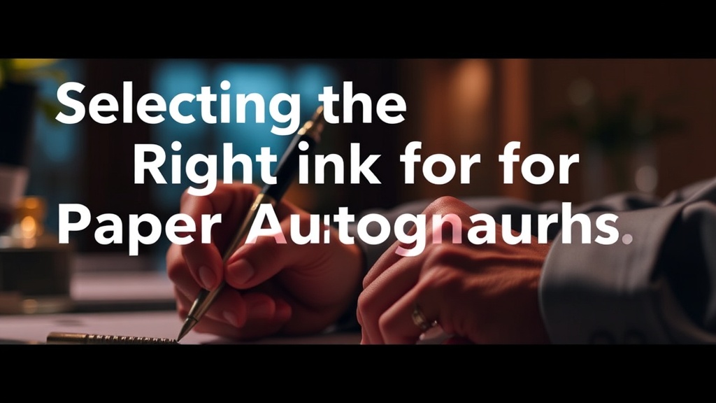 Selecting the Right Ink for Paper Autographs