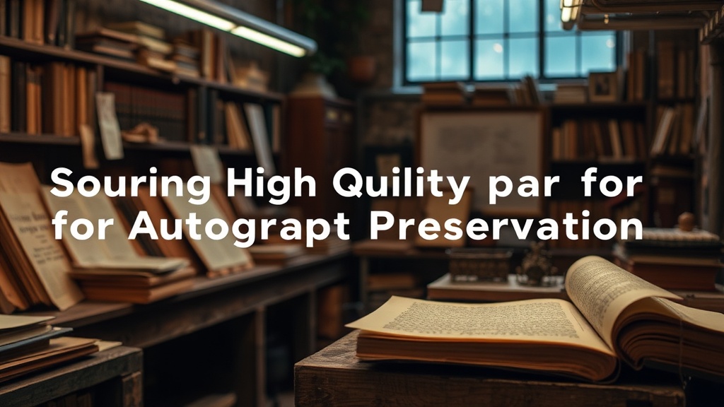 Sourcing High-Quality Paper for Autograph Preservation