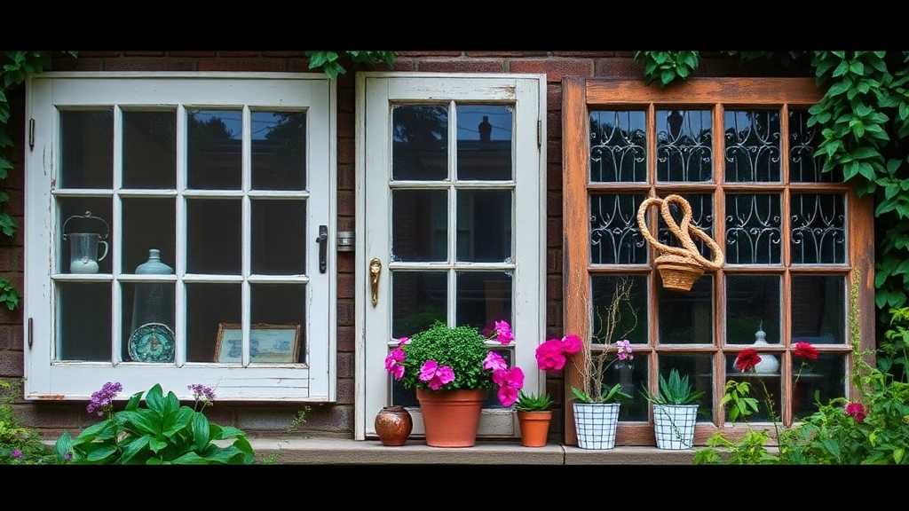 7 Ways to Use Old Windows as Garden Decor