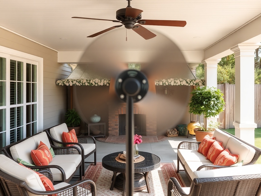 outdoor fan on patio