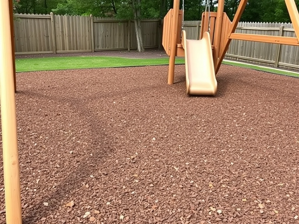 playset rubber mulch ground cover