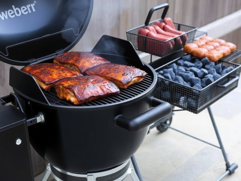 Weber kettle grill smoking meat