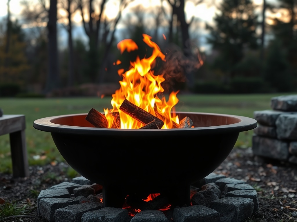 burning firewood flames