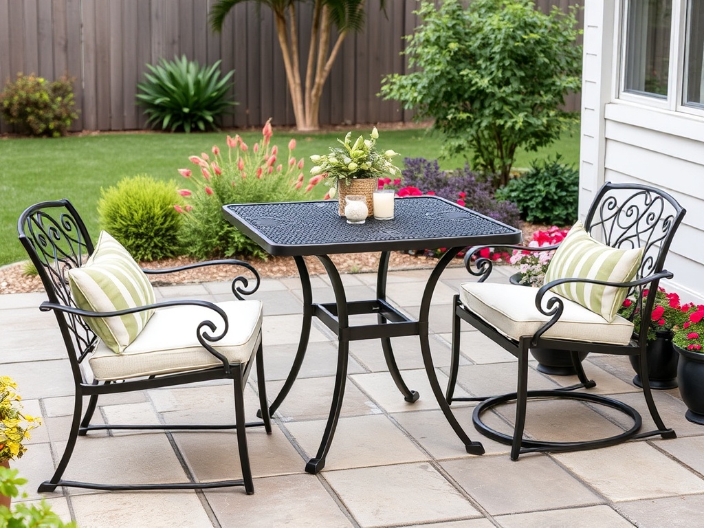 metal patio furniture set