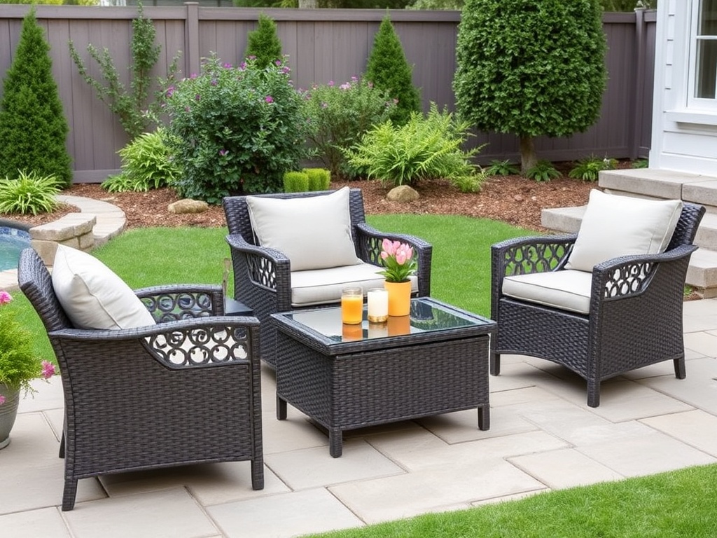 wicker patio furniture set