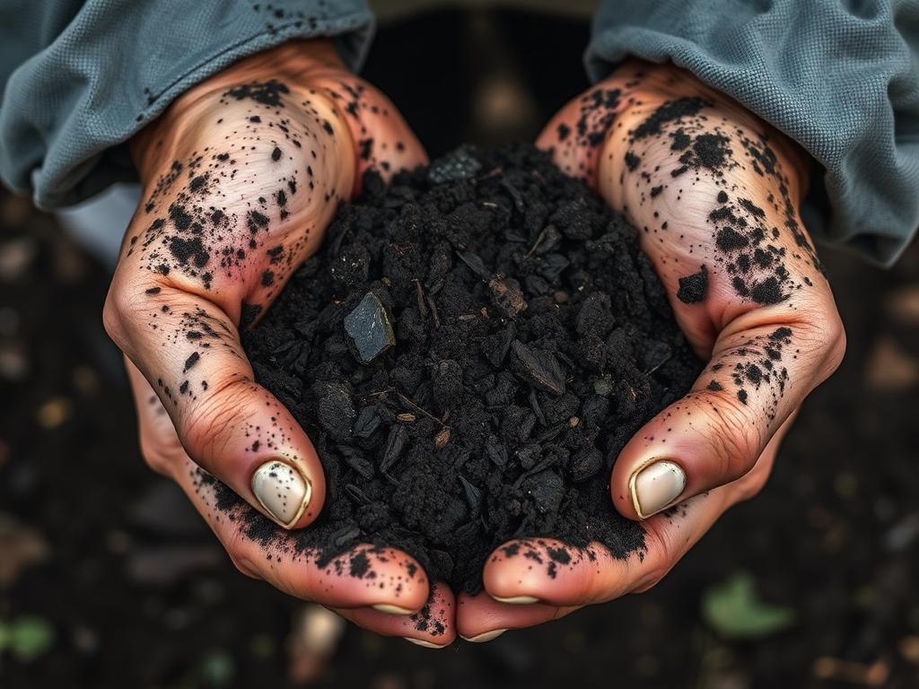 finished compost soil