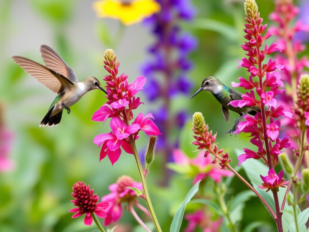 red tubular hummingbird flowers