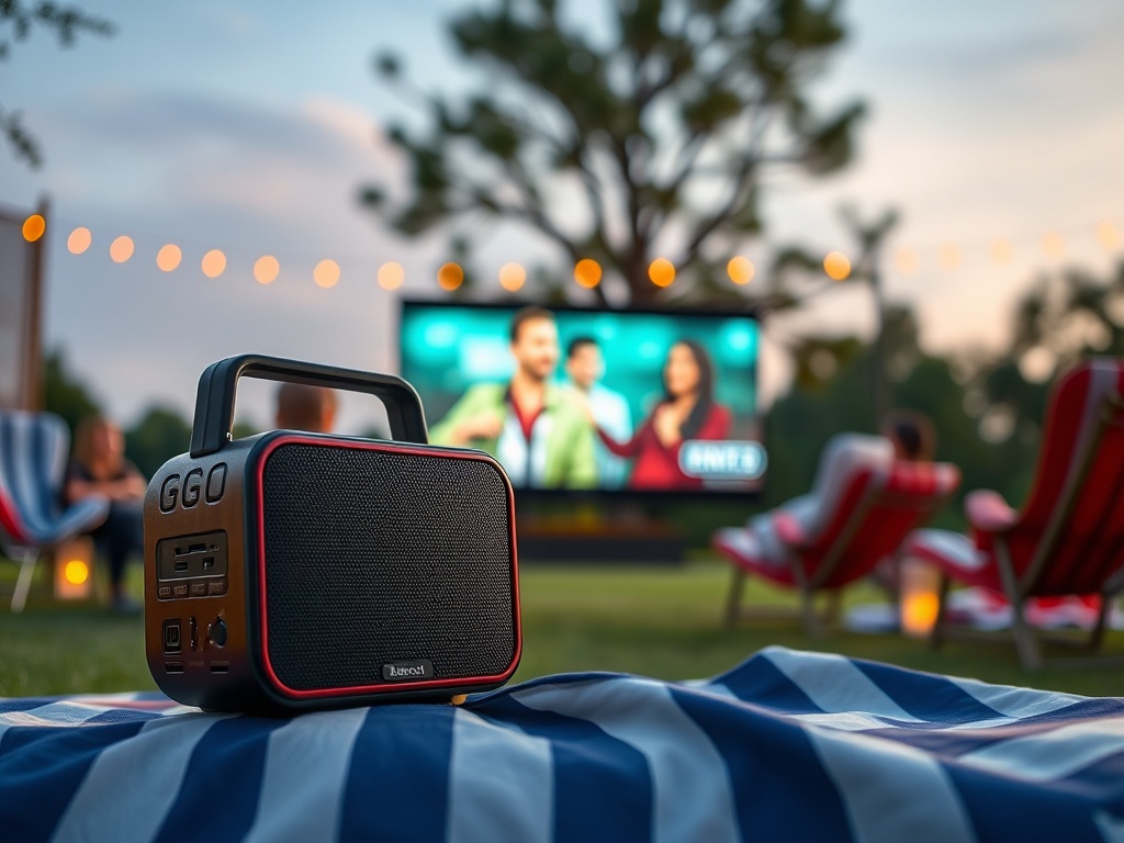 bluetooth speaker backyard movie