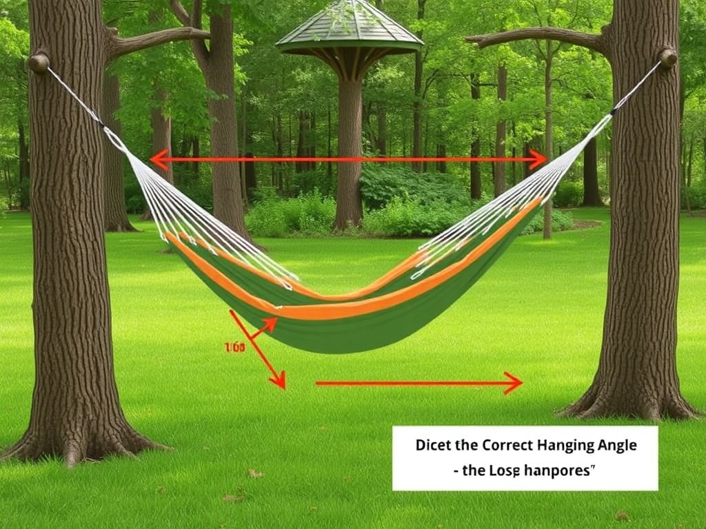 hammock hanging angle diagram