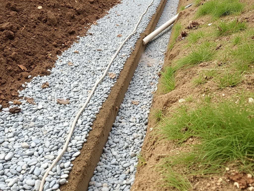 gravel base for french drain