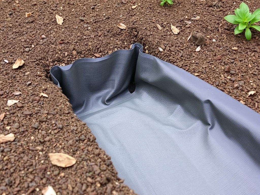 landscape fabric french drain