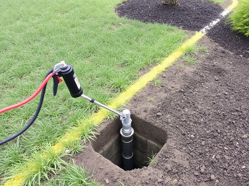 planning french drain trench route