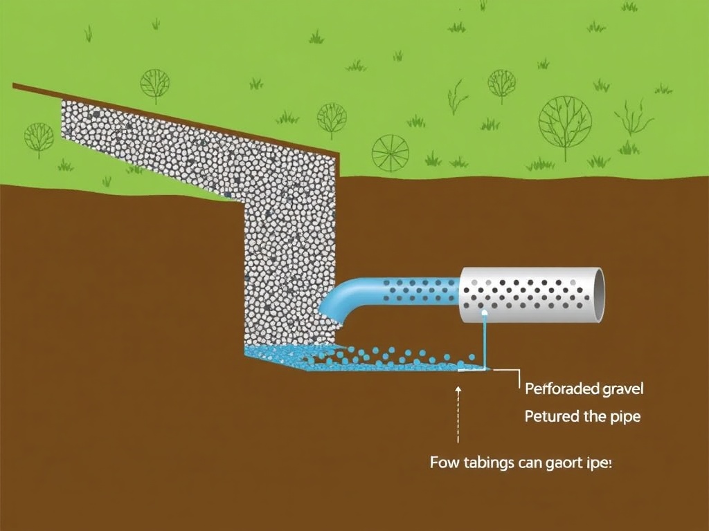 diagram of french drain system