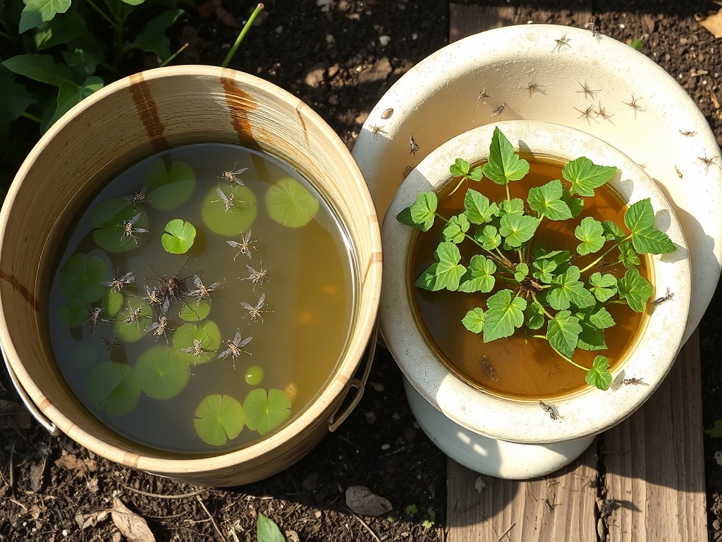 standing water in yard container