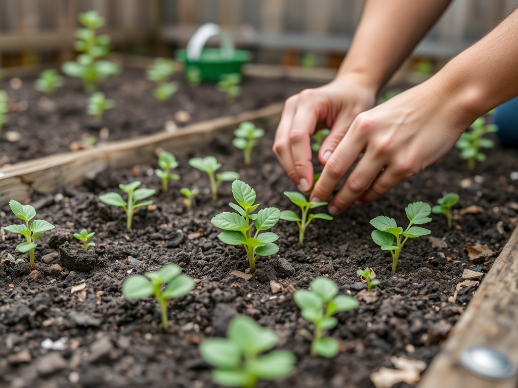 planting vegetable seedlings