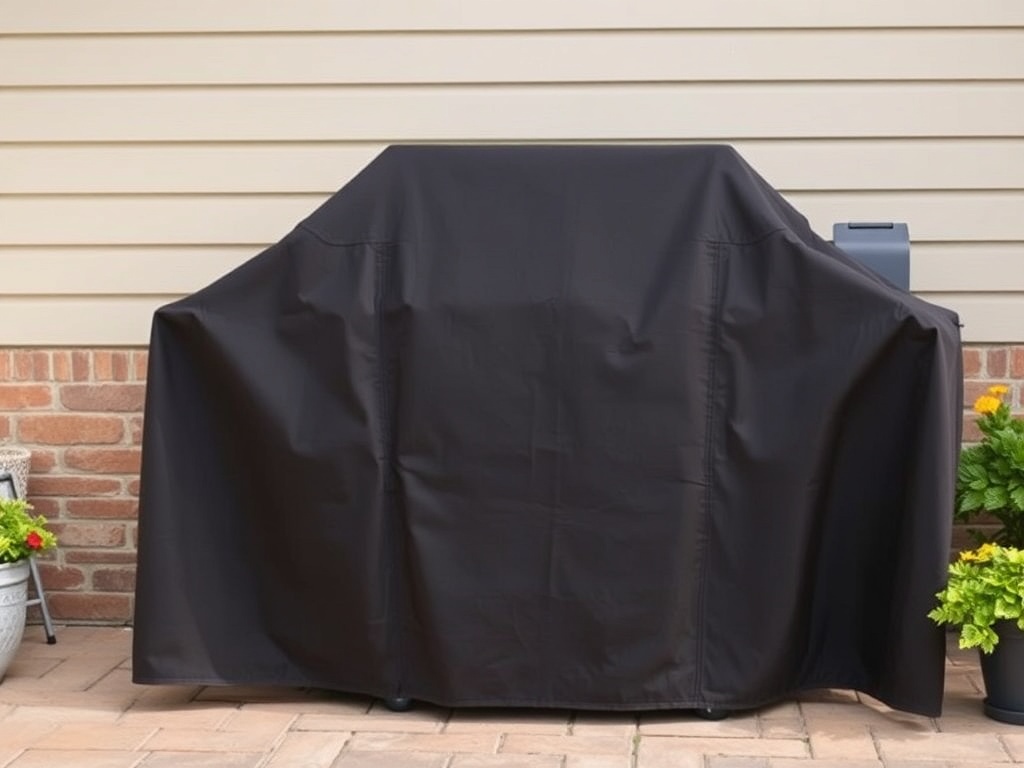 grill covered with protective cover