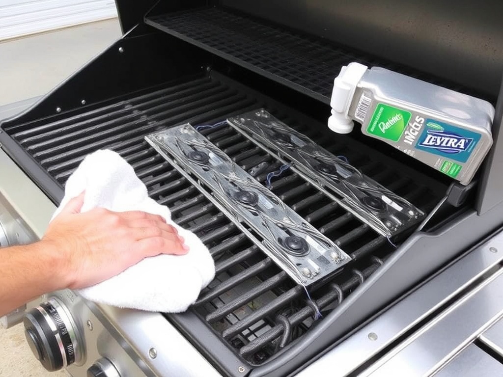 cleaning grill burners
