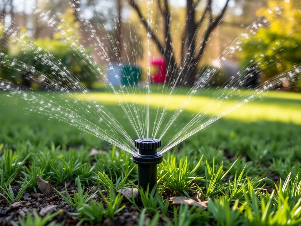 testing backyard sprinkler system