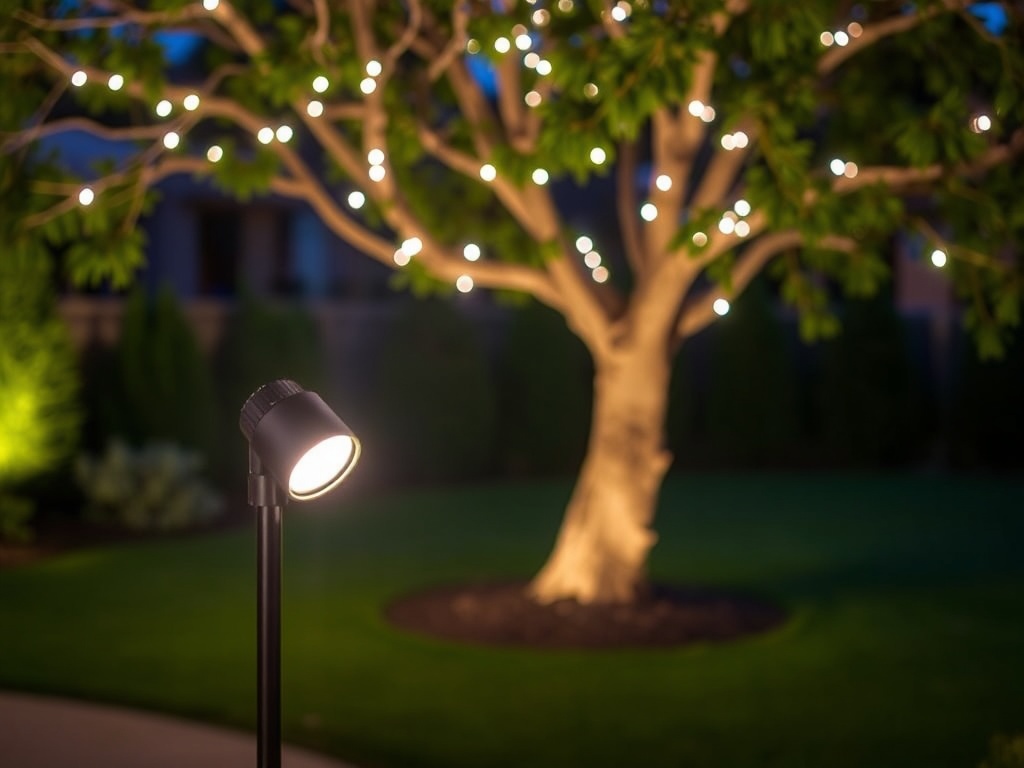 landscape spotlight lighting tree