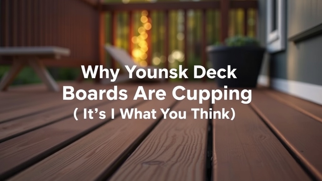 Why Your Deck Boards Are Cupping (And It's Not What You Think)