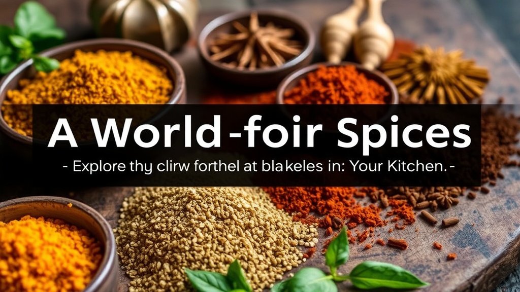 A World of Spices: Exploring Global Flavors in Your Kitchen