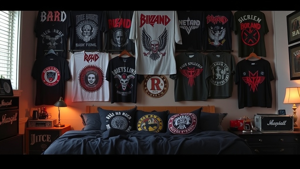Seven Ways to Turn Your Band Shirt Collection Into Actual Room Decor