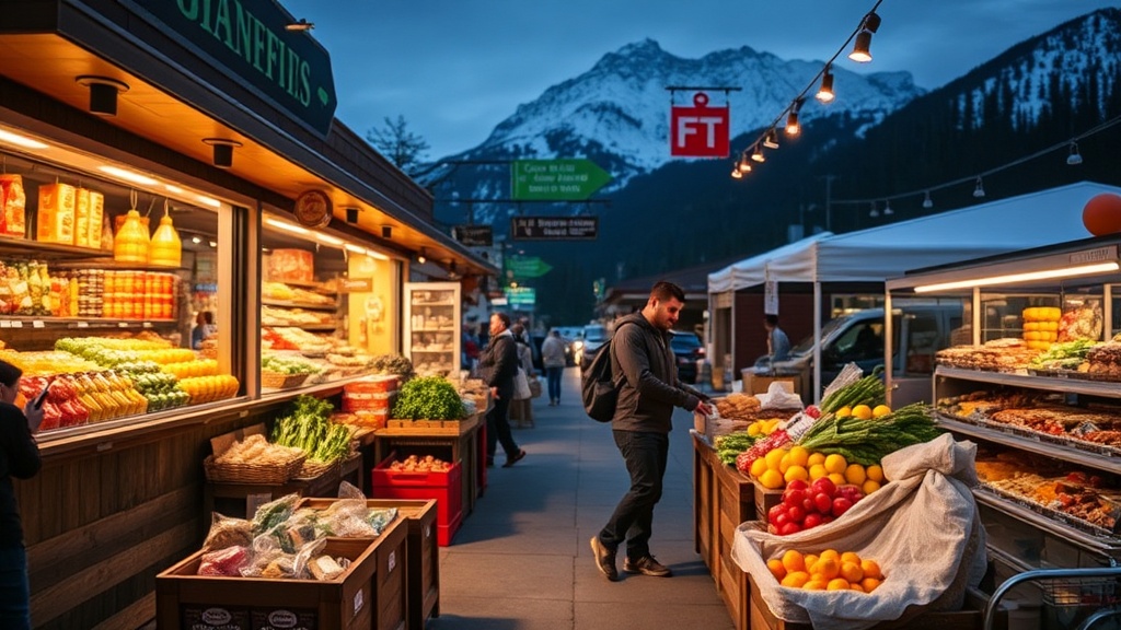 Navigating Local Grocery Runs and Food Logistics in Banff