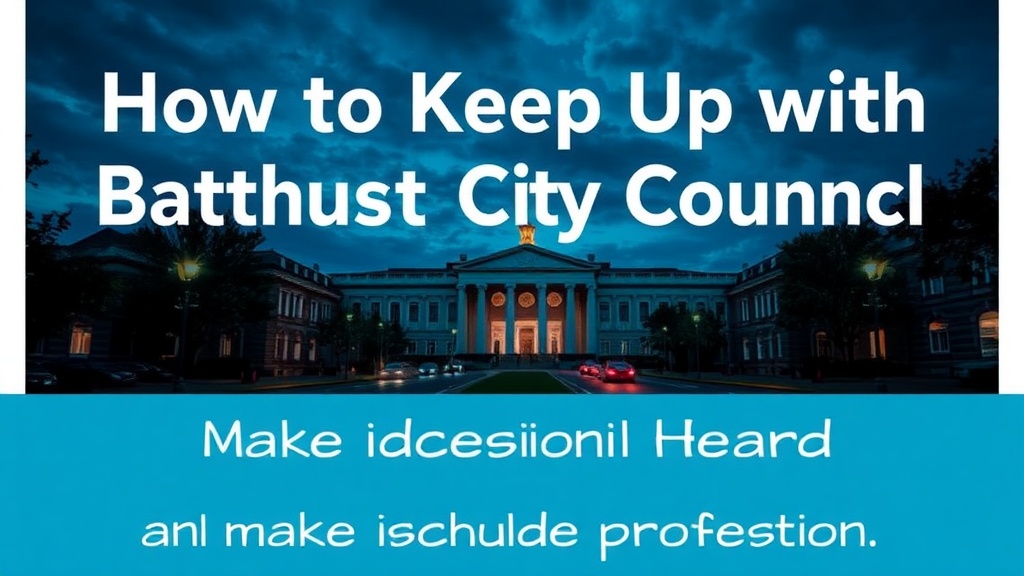 How to Keep Up with Bathurst City Council and Make Your Voice Heard