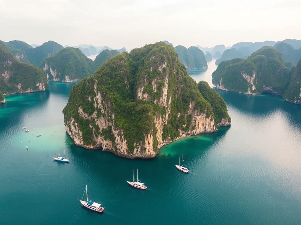 el nido palawan limestone cliffs lagoons emerald water boats aerial dramatic islands